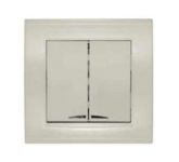 Выключатель 2-кл. СП Бриллиант 10А IP20 с подсветкой сл. кость UNIVersal 7948639