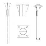 Деталь фундамента закладная для ОГКф-8 UMECON МК 90313 ФМ-0.159-1.5-200(10) фл. 300х300 грунт