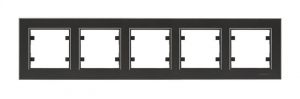 Рамка 5-м Karea горизонт. дым. металлик Makel 56050705