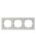 Рамка 3-местн. горизонт. VESNA платина LEZARD 742-3500-148