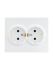 Розетка 2-м СП VESNA с заземл. ПБТ бел. LEZARD 742-0200-127B