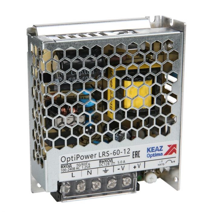 Блок питания панельный OptiPower LRS 60-12 5A КЭАЗ 328873