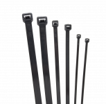 Стяжка кабельная (хомут) нейлон размер 4х200мм, цвет черный (1 пакет/100 шт.)