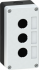 Корпус кнопочного поста пластиковый серый на 3 места PW-3