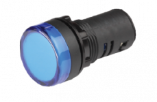 Лампа сигнальная компактная ф22 LED 230В синяя IP44