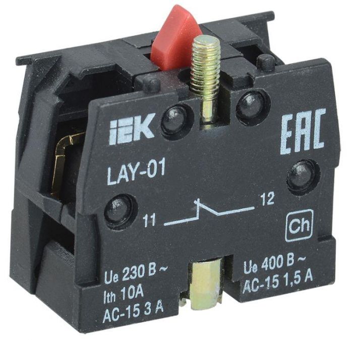 Блок контактный 1р для LAY5 IEK BDK11