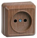 Розетка 1-м ОП Октава 10А IP20 без заземл. дуб IEK ERO10-K04-10-DC