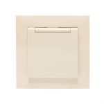 Розетка 1-м СП Валенсия 16А с заземл. с крышкой защ. шторки крем. PROxima EKF EWV10-124-20