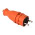 Вилка прямая 16А 2P+PE 230В IP44 каучук оранж. PROxima EKF RPS-011-16-230-44-ro