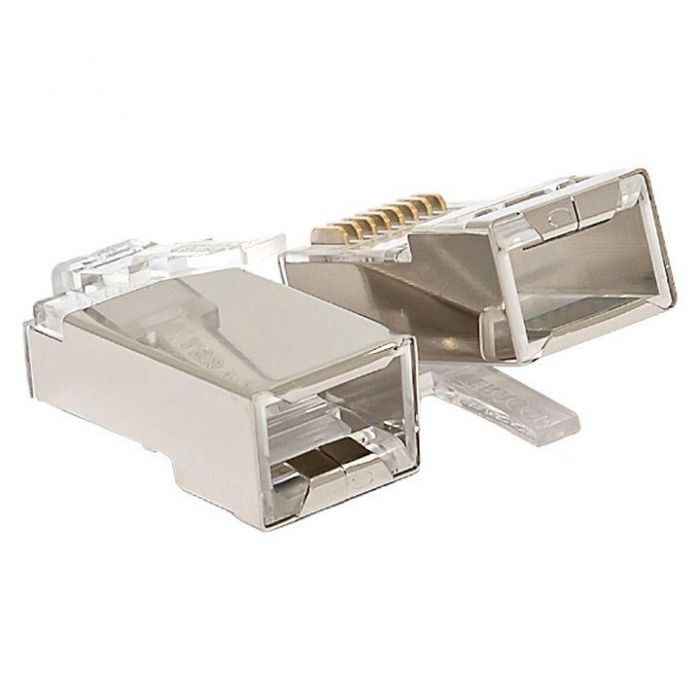 Коннектор RJ45 (8P8C) кат.5E экранир. TERACOM универс. (уп.20шт) EKF TRC-PLUG-5EFTP-20